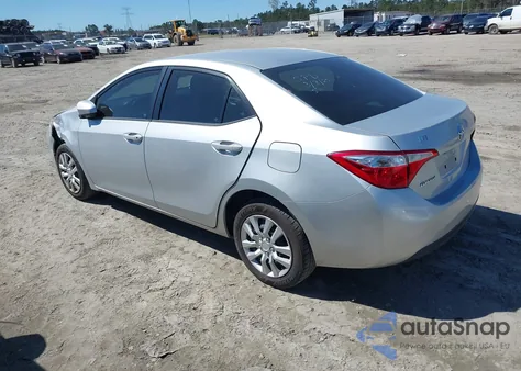 2016 Toyota Corolla Le из США, поврежденный, VIN 5YFBURHE3GP555784